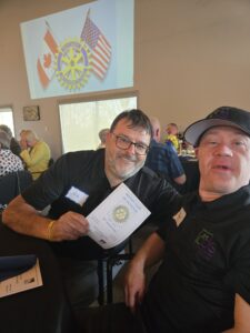 LCDS Executive Director, Nick Salaris, pictured with Dan at the 70th Anniversary Petrolia Rotary Banquet on May 13, 2025.