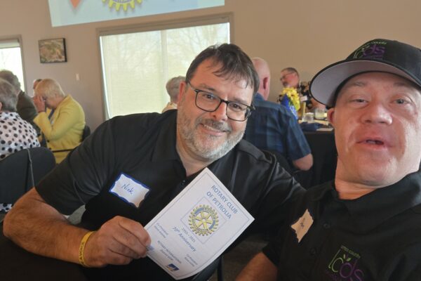 LCDS Executive Director, Nick Salaris, pictured with Dan at the 70th Anniversary Petrolia Rotary Banquet on May 13, 2025.